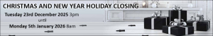 Christmas and New Year Holiday Closing