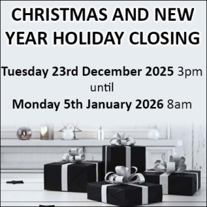 Christmas and New Year Holiday Closing